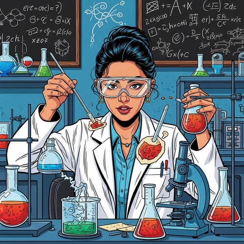 Professor in Laboratory: Comic Book Style Inspiration
