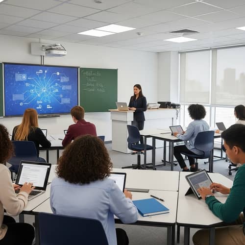 Modern Classroom with ICT Tools - Engaging Learning Environment