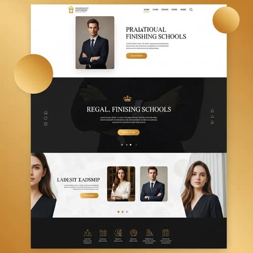 Regal Website Template: Premier International Finishing School Design