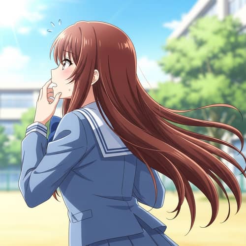 Surprised Anime Girl Illustration