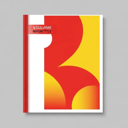 Professional A4 Report Cover Design in Red & Yellow
