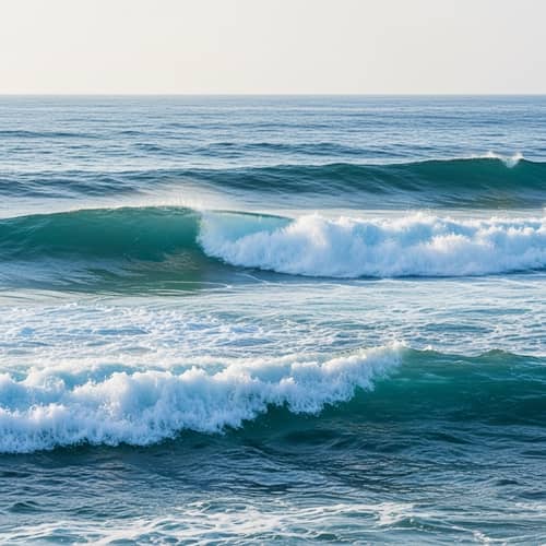 Abstract Ocean Waves: A Timeless Watercolor Beauty