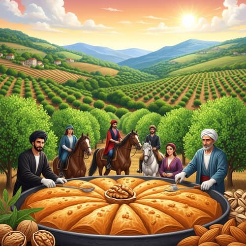 Baklava of Harmony: Magical Land with Walnut Orchard