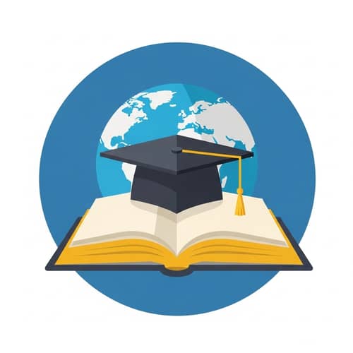Global Academic Achievement Icon - Continuous Learning Symbol