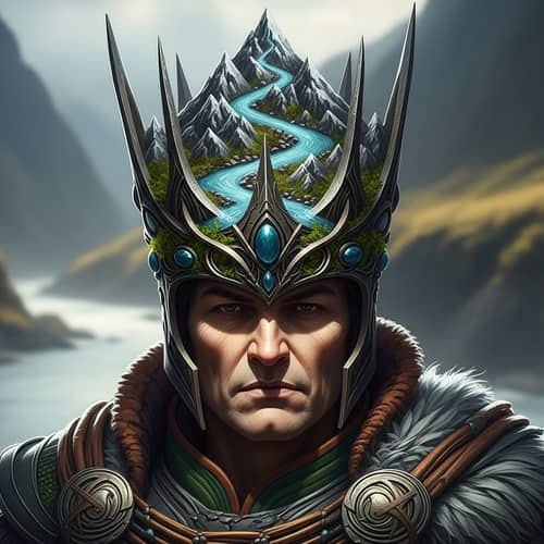 Earthly King with Mountains and Rivers Crown