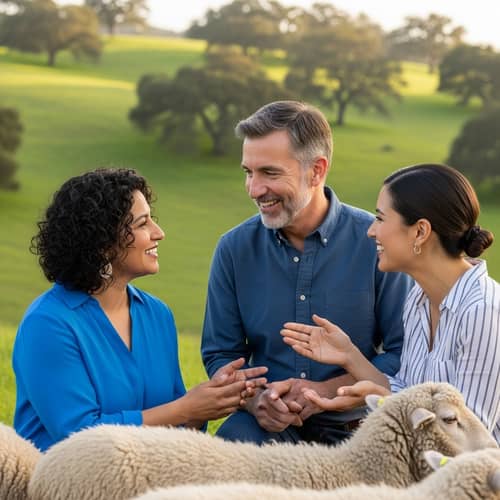 Male Pastor Engaging with Female Pastors | Flock Interest & Joyful Interactions