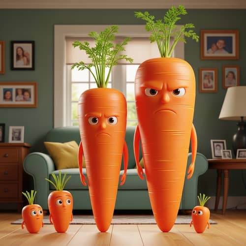 Serious Carrot Parents in a Home Environment