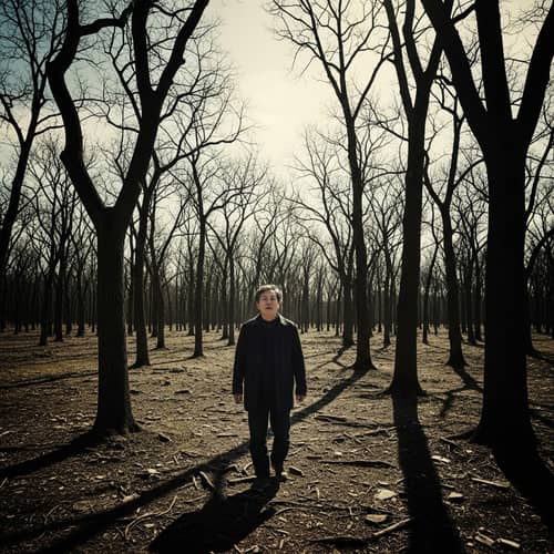 Captivating Image of Middle-Aged East Asian Man Lost in Wilderness