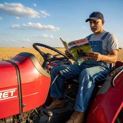 South Asian Farmer in Wheat Field - Agricultural Magazine Insights