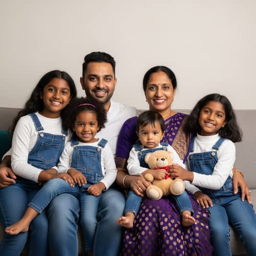 Heartwarming Family Portrait: Love & Unity