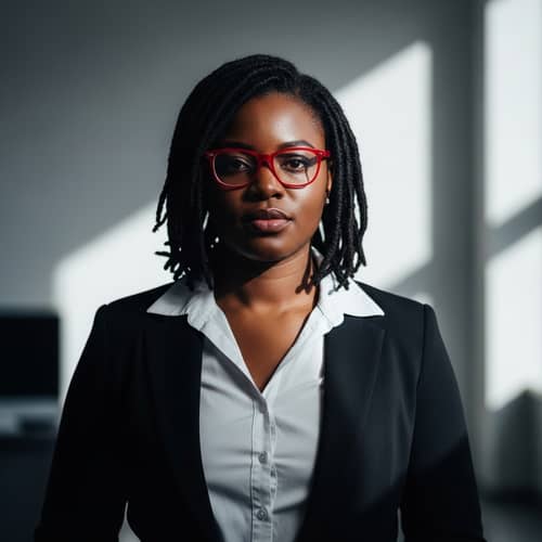 Empowering Black Businesswoman in Modern Office Setting | Diversity & Success