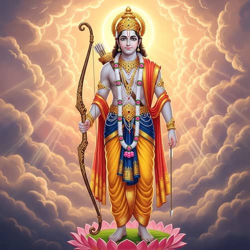 Divine Figure Inspired by Indian God Ram | Peace and Spirituality