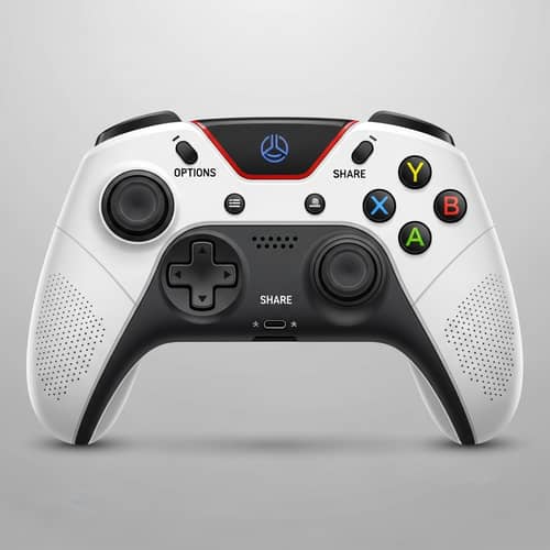 Modern PS5 DualSense Gaming Controller - Detailed Vector Image