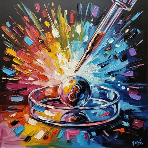 Abstract Expressionist Embryo Transfer Artwork