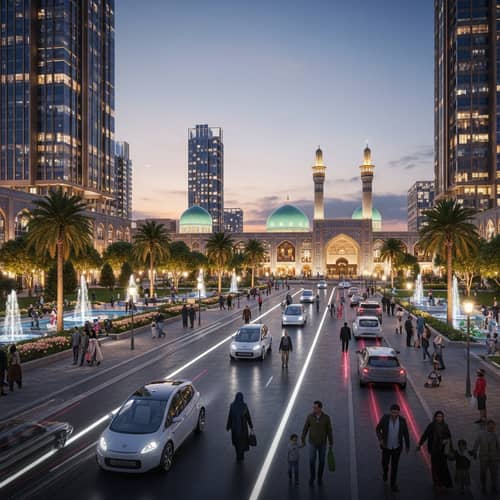 Futuristic View of Iran 2030: Traditional Architecture Meet Modern Technology