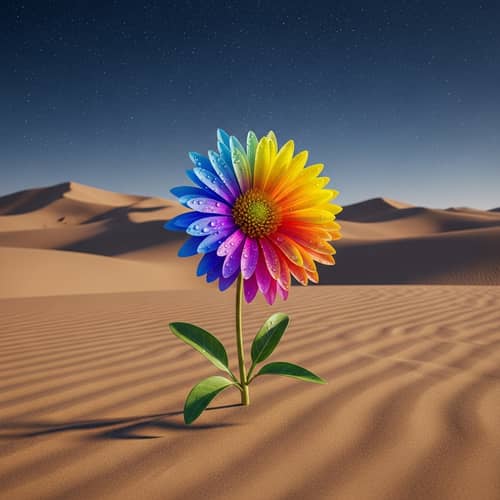 Exotic Flower in Desert | Resilience & Beauty