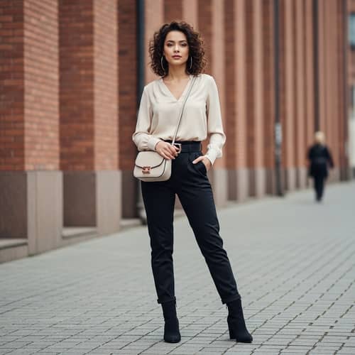 Stunning Portrait of a 25-Year-Old Woman in Trending Fashion