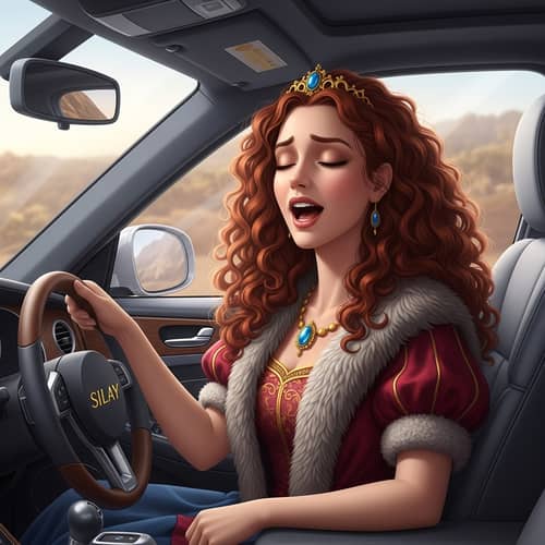Fearless Red-Haired Princess Singing in Car | Silay