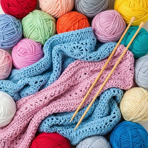 Multicolored Yarn for Cozy Hand-Knitted Blanket | Knitting Inspiration