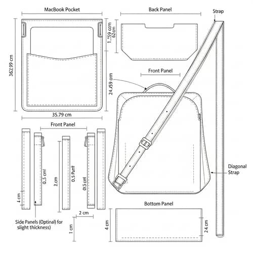 Leather Backpack Pattern for MacBook 16 - DIY Guide