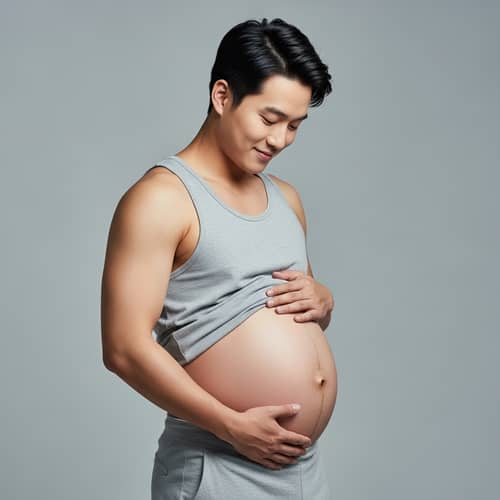 Fit Korean Male at 9 Months Pregnant | Glowing and Proud