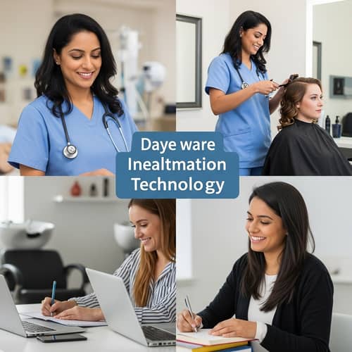 Dedicated Mother Balancing Work, Healthcare Studies & Salon Job