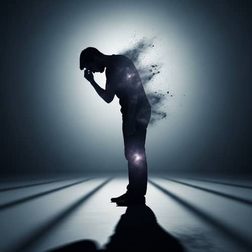 Deep Grief Silhouette: Man Mourning Lost Beloved | SEO Company