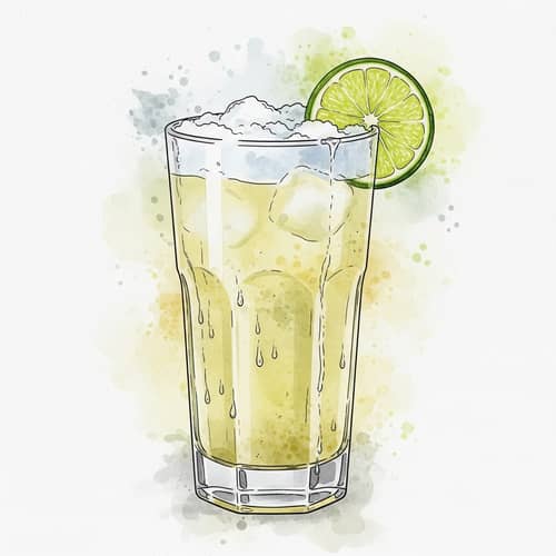 Refreshing Daiquiri de Limon Watercolor Art