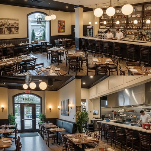 Well-Organized Restaurant Layout with Distinctive Features