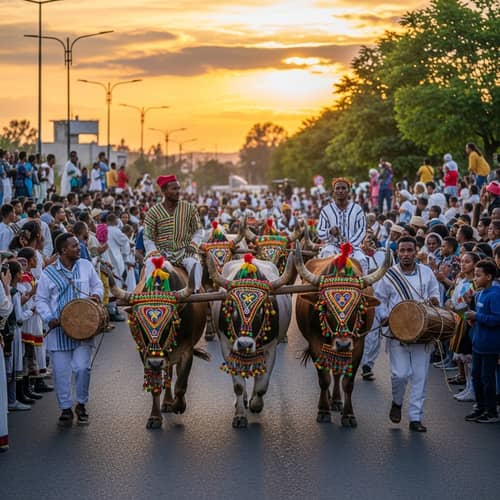 Ethiopian Ox Carnival: Riot of Colors and Traditional Music