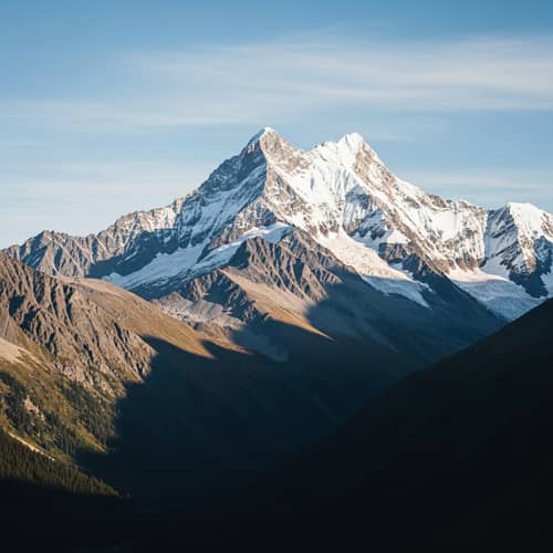 Majestic Snow-Capped Mountain | Tranquil Nature's Grandeur
