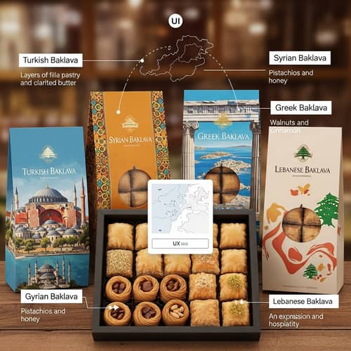 Gourmet Mediterranean Baklava Collection: Turkey, Syria, Greece & Lebanon
