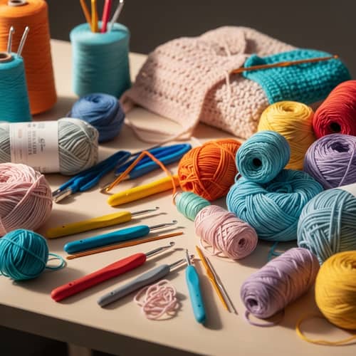Serene and Vibrant Crochet Table | Craft Tools and Accessories