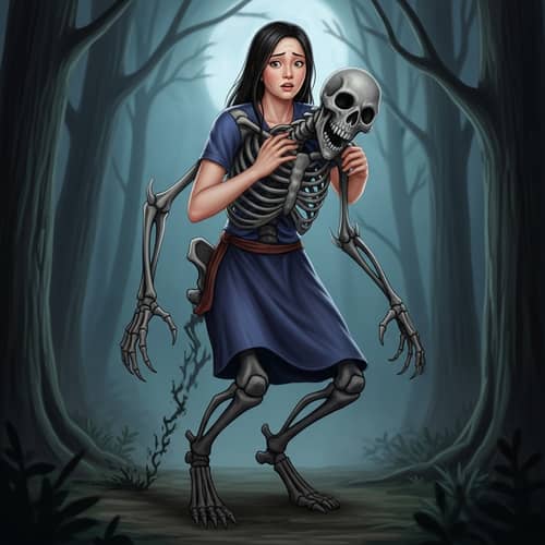 Terrifying East Asian Woman Morphs into Wendigo Monster