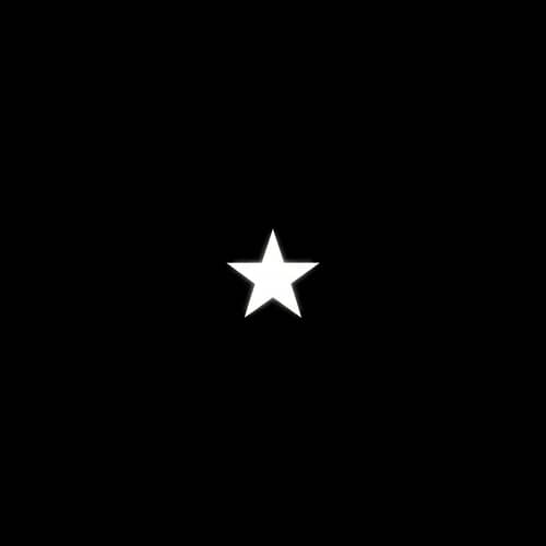 Minimalist Star on Black Background Art