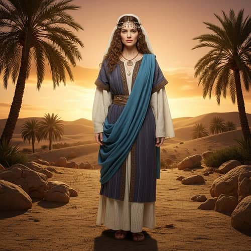 Elegant Middle-Eastern Woman in Old Testament Attire