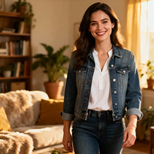 Attractive Woman Portrait in Modern Casual Setting Attractive Woman Portrait in Modern Casual Setting