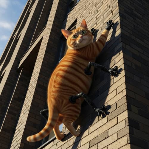 Real Life Cat-Spider Climbing Wall | Aesthetic Beauty