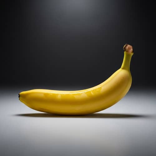 Simplicity in Yellow: Ripe Banana Against Neutral Background