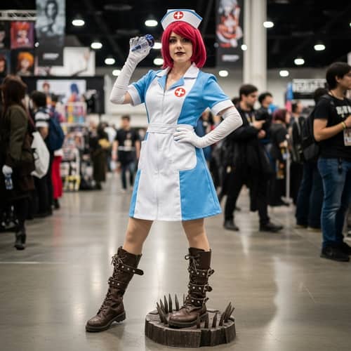 Creative Nurse Cosplay with Unique Twist | Cosplay Convention Photo