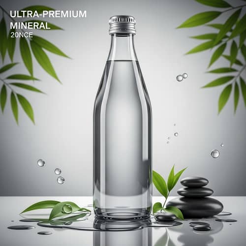 Luxury Mineral Water Bottle - Premium Quality Glass Design