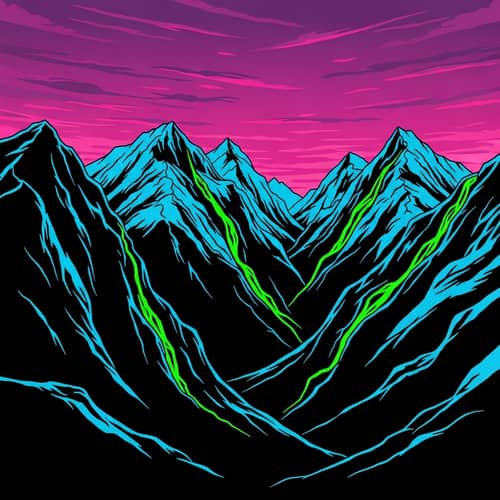 Abstract Mountains in Unconventional Colors