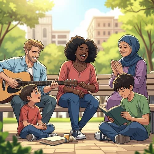 People in Harmony: Diverse Individuals Living in Peaceful Interaction