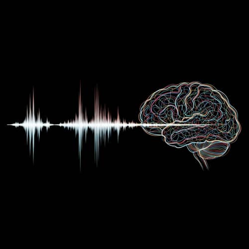 Sound Wave Evolving Into Consciousness - Visual Representation