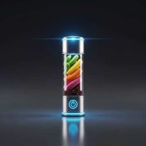 Futuristic Compact Food Tube: Innovative Technology for Dietary Necessities