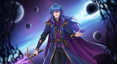 Emperor Kayn: Enigmatic Blue and Purple Hair | Galactic Universe