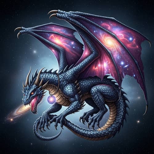 Cosmic Dragon: Devourer of Worlds, Nebula Wings & Gemstone Scales