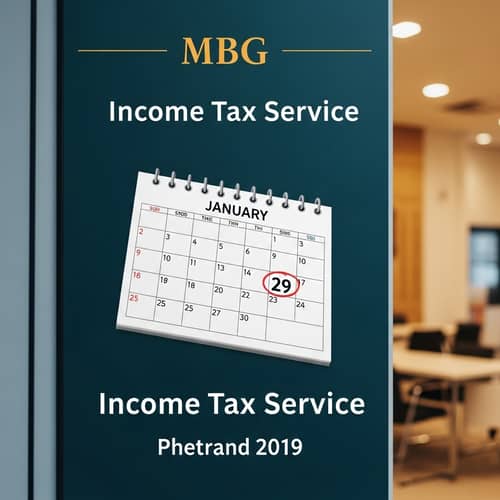 Professional Income Tax Service Signage | January 29 | MBG