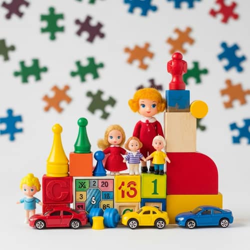 Enchanting Toys & Games Abstract Scene | Playful World Collage