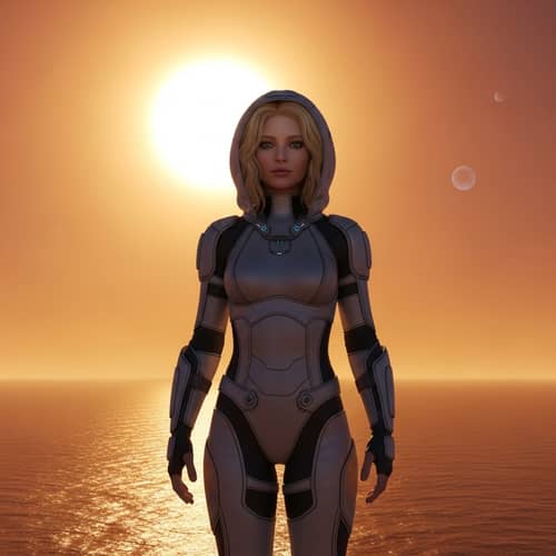 Blonde Extraterrestrial Woman: Mysterious Hot Alien Beauty